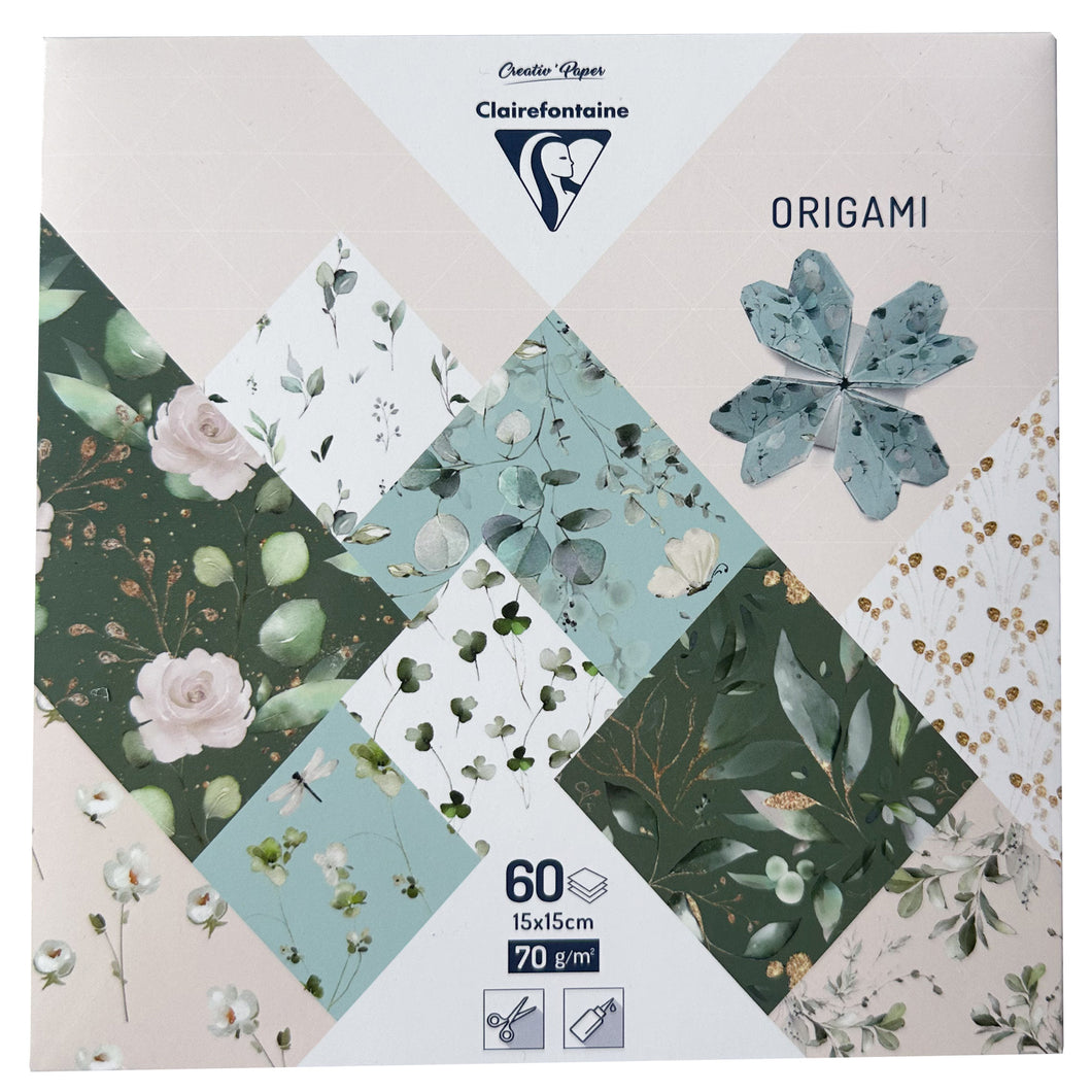 Clairefontaine Origami Paper Pack - 60 Sheets - Romantic Collection