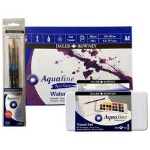 Load image into Gallery viewer, Daler Rowney Aquafine Travel Set (24) Bundle