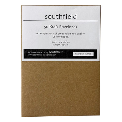 Kraft Envelopes Pack of 50 Size C6