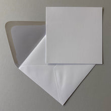 Load image into Gallery viewer, Thick White Card Blanks and Envelopes Pack of 25