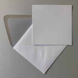 Thick White Card Blanks and Envelopes Pack of 25