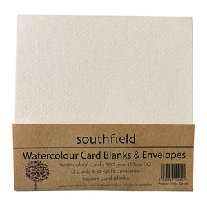 Watercolour Card Blanks and Envelopes Pack of 12